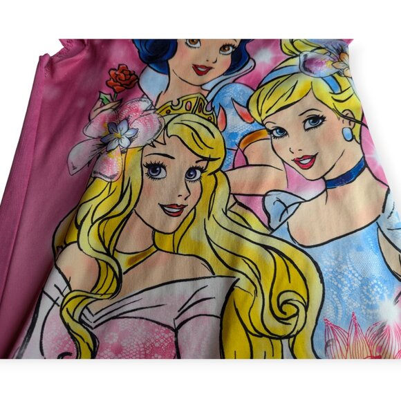 Disney Princess Pink Nightgown with Yellow Trim Girls Size Small - Picture 3 of 10